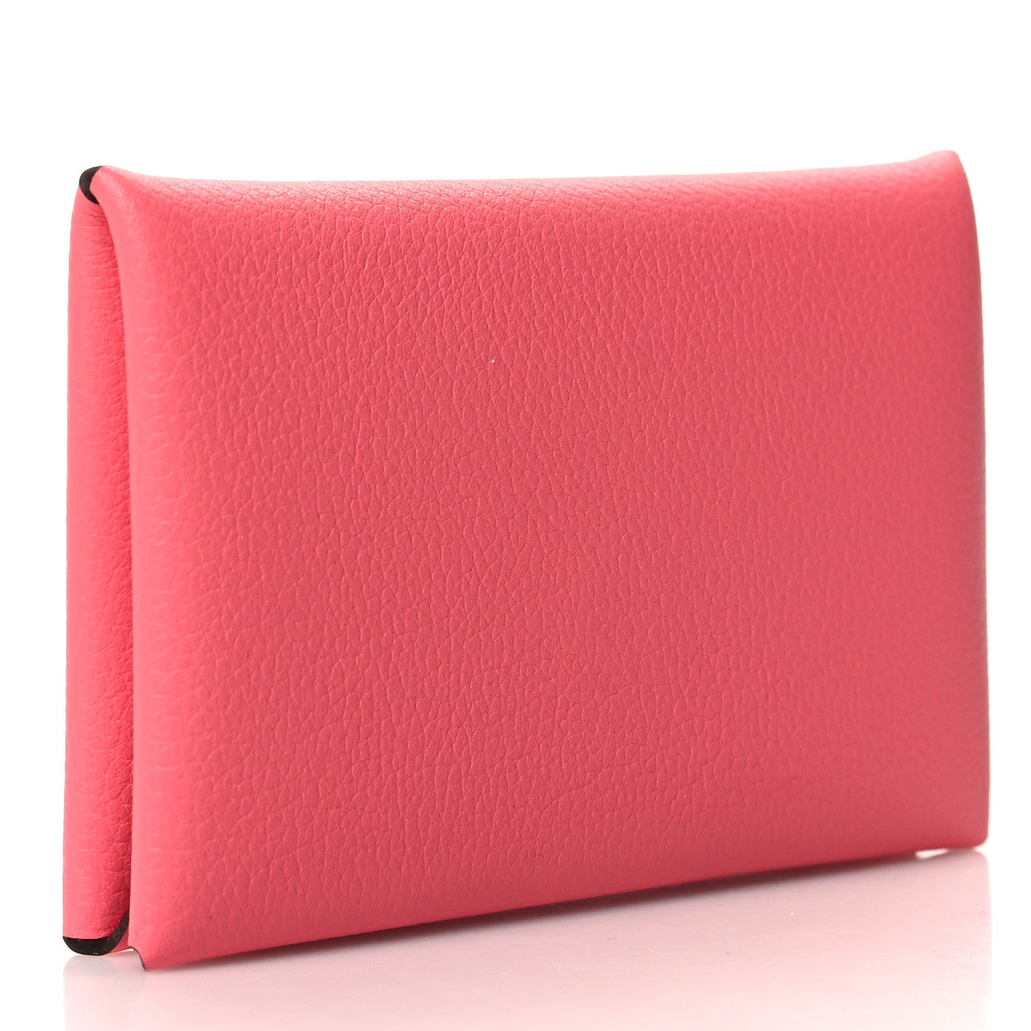 Hermes Evercolor Calvi Card Case Rose Azalee 3 of 10