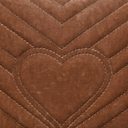 Gucci Velvet Matelasse Small GG Marmont Shoulder Bag Taupe 10 of 13