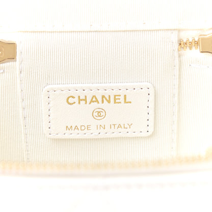 Chanel Lambskin Quilted My Chanel Lady Vanity Case With Chain White 6 of 12