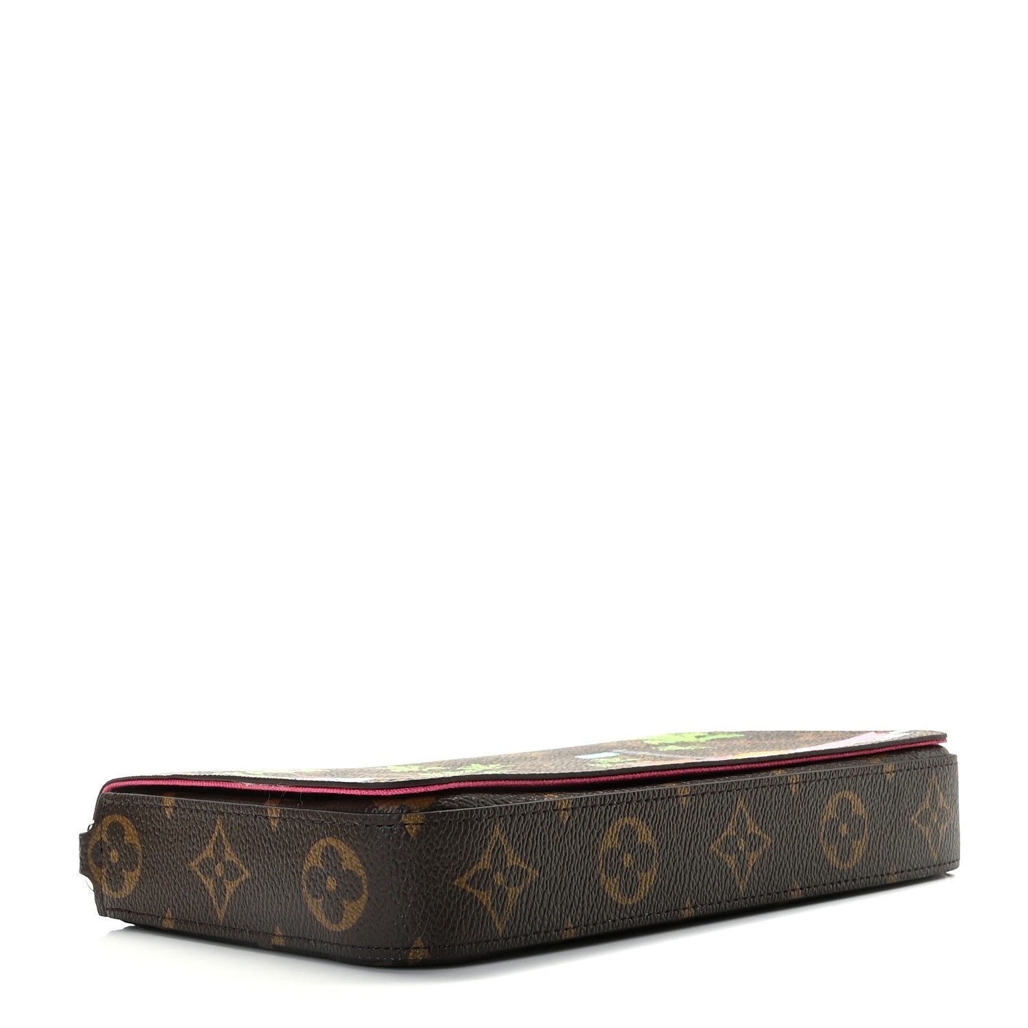 Louis Vuitton Monogram 2021 Christmas Animation Hollywood Pochette Felicie Chain Wallet Fuchsia 5 of 11