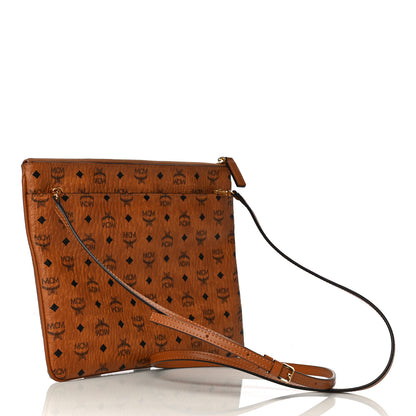 MCM Visetos Medium Crossbody Pouch Cognac 3 of 10
