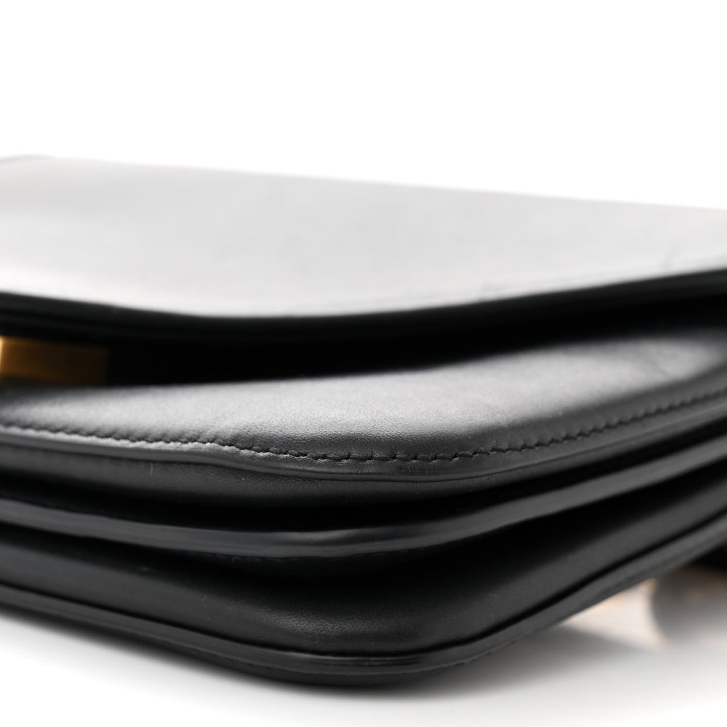 BOTTEGA VENETA Calfskin Mount Envelope Bag Black