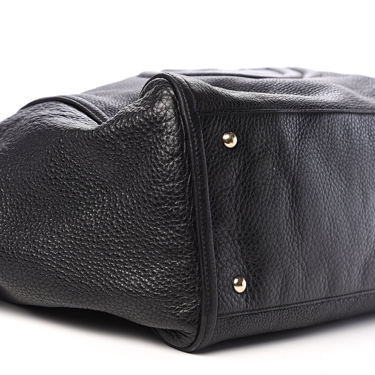Gucci Pebbled Calfskin Large Soho Shoulder Bag Black 12 of 15