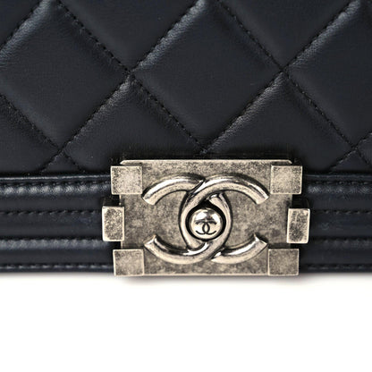 Chanel Lambskin Quilted Large Boy Flap Black 9 of 18
