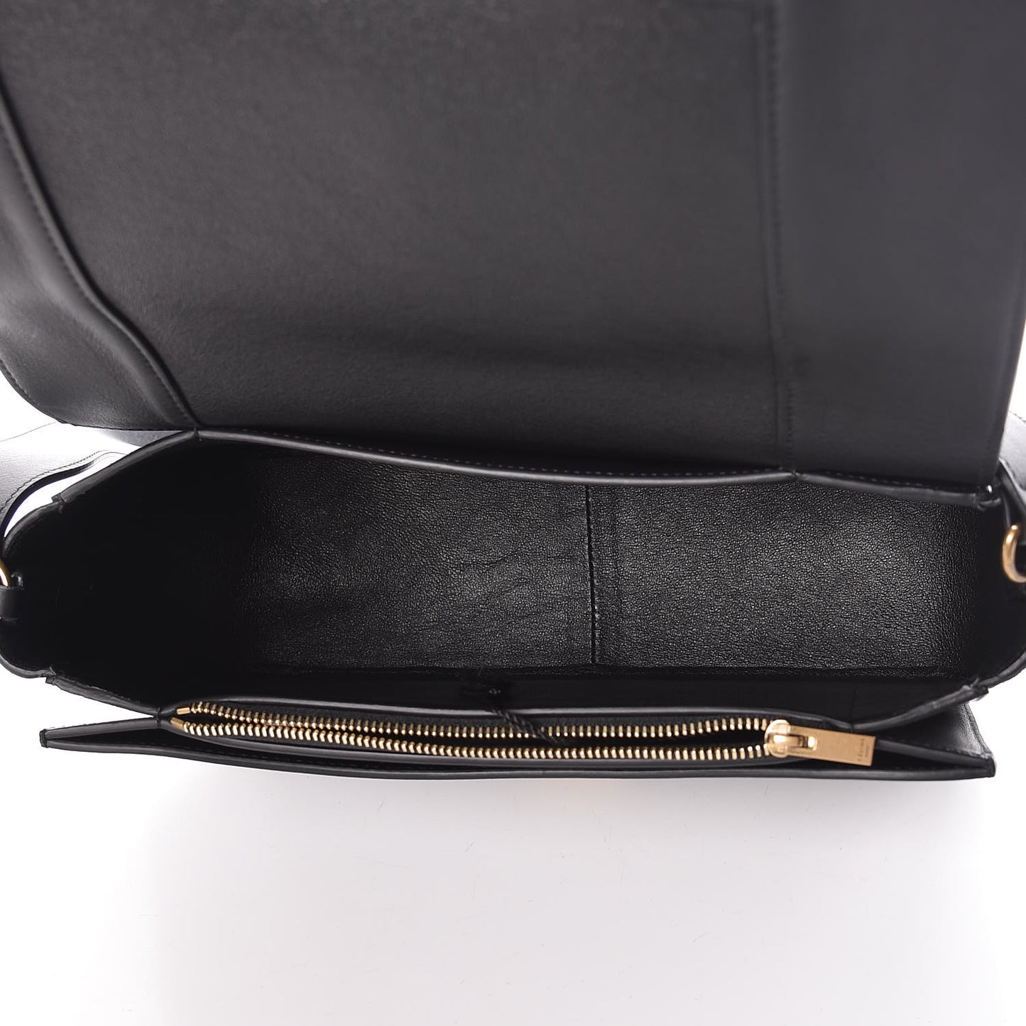 Suede Calfskin Medium Frame Shoulder Bag Black