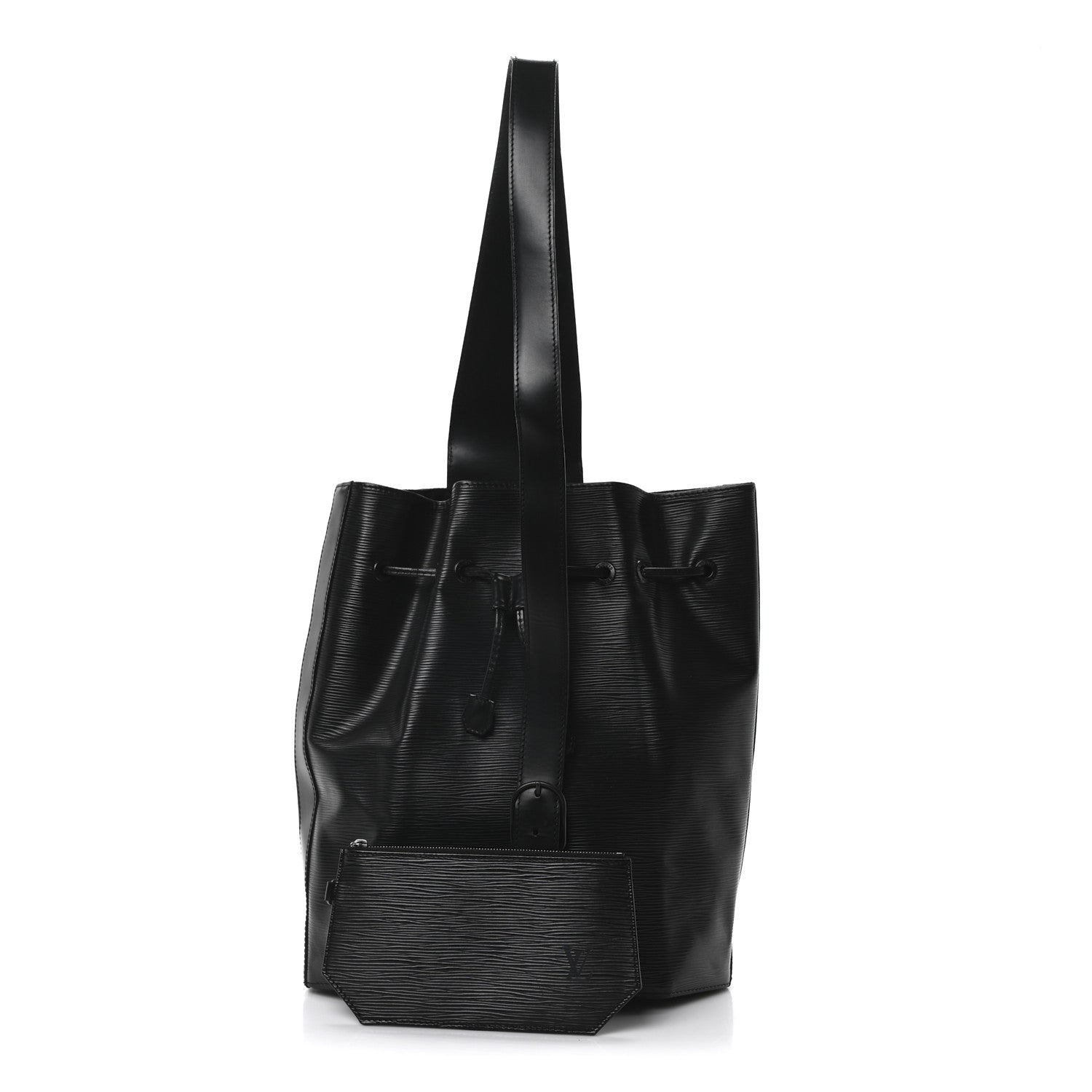 Louis Vuitton Epi Sac a Dos Drawstring Bag Black 3 of 10