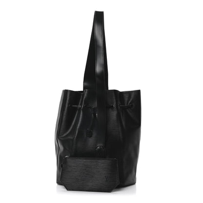 Louis Vuitton Epi Sac a Dos Drawstring Bag Black 3 of 10