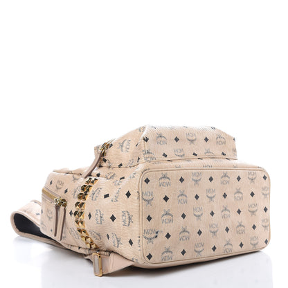 MCM Visetos Medium Side Studs Stark Backpack Beige 4 of 18