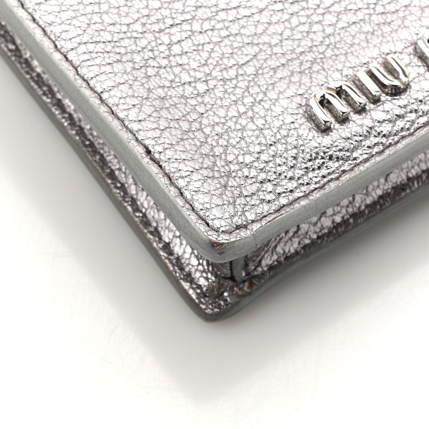 Miu Miu Calfskin Crystal Crossbody Silver 11 of 14