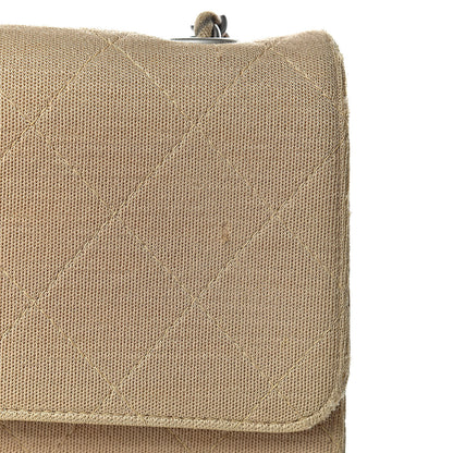 Chanel Jersey Quilted Jumbo Single Flap Beige 11 of 21