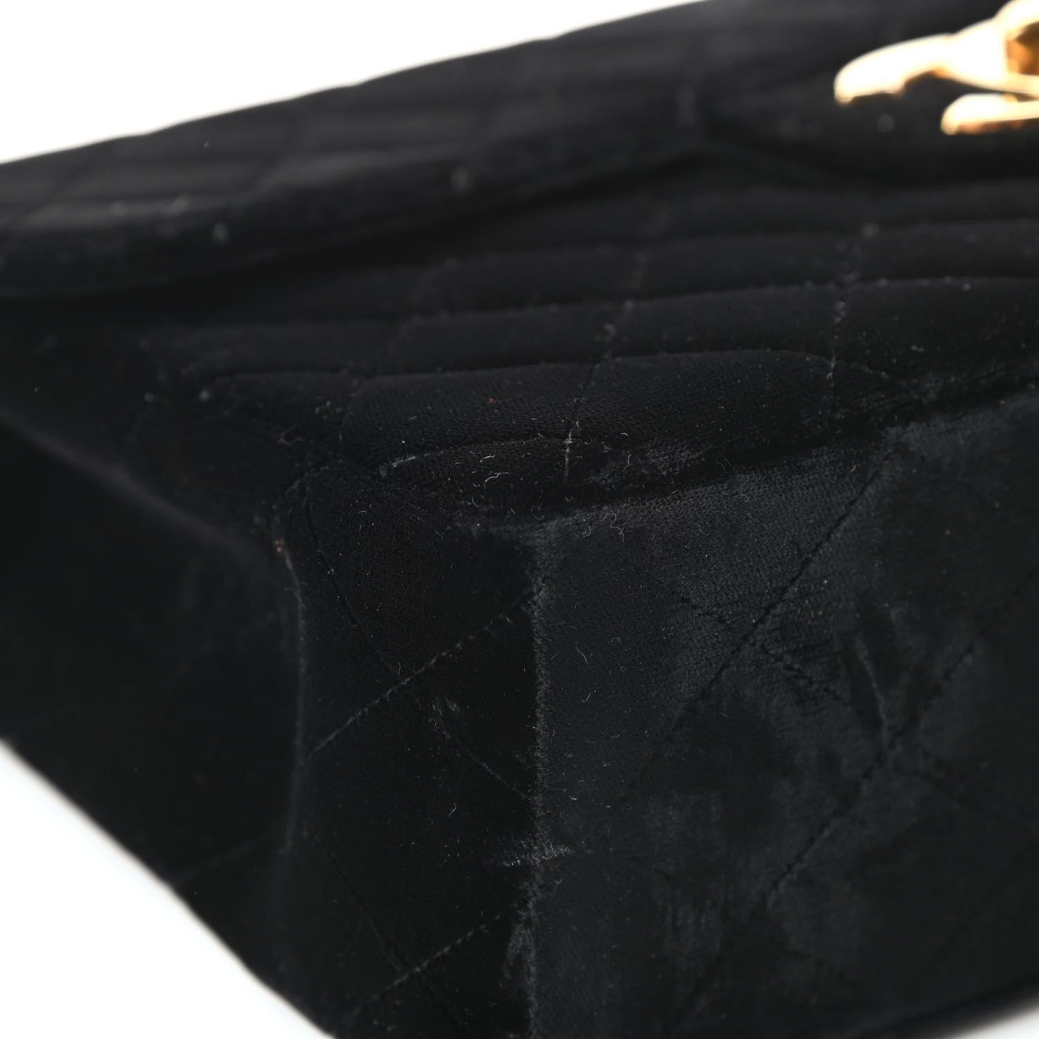 Chanel Velvet Quilted Jumbo Single Flap Black 11 of 20