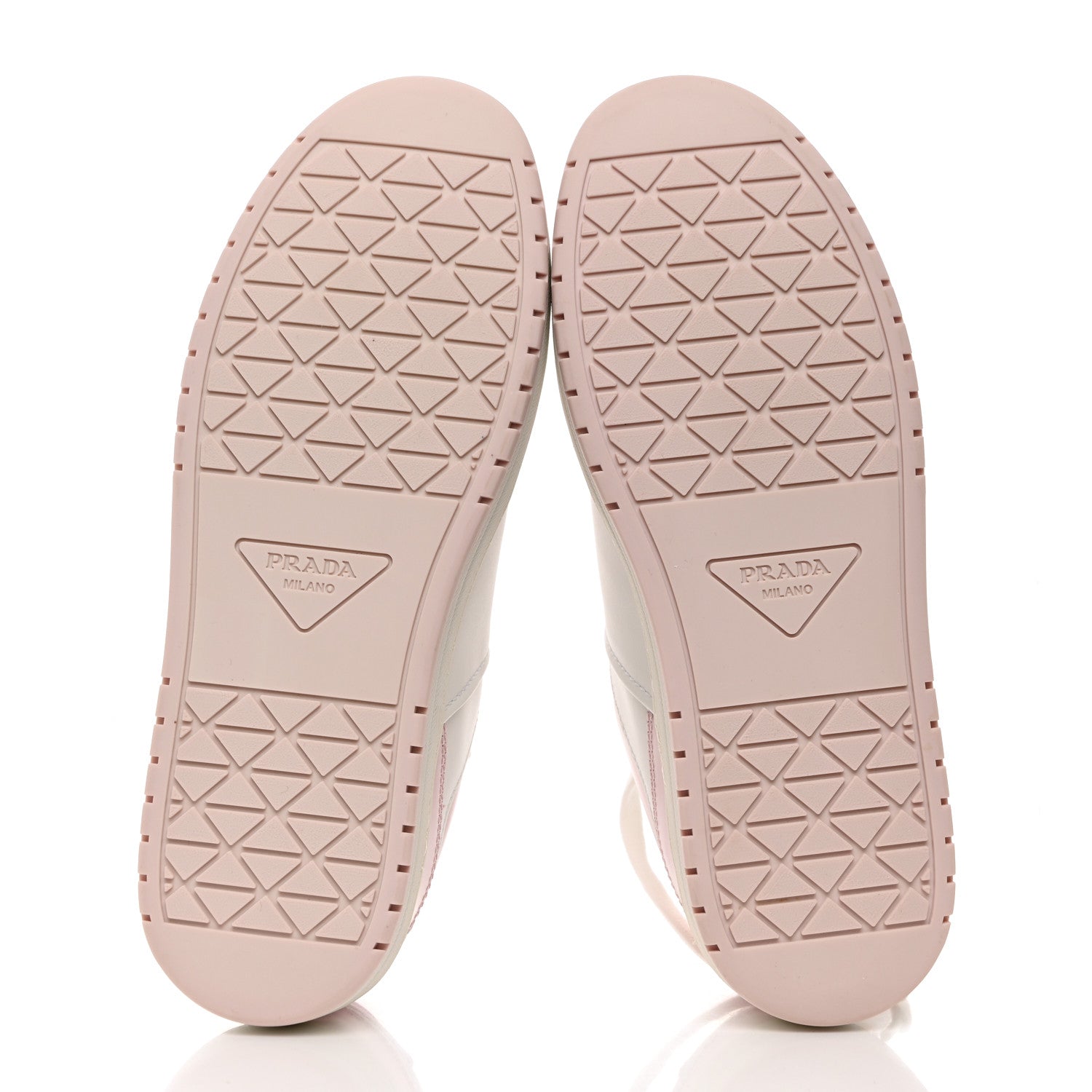 Prada Vitello Sport Spazzolato Rois Triangle Logo Womens Downtown Low Top Sneakers 37 White Alabastro 5 of 8