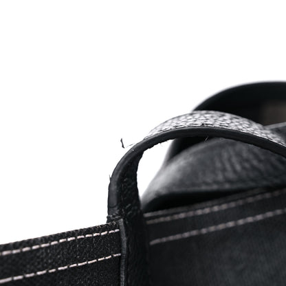 Burberry Coated Canvas Mega Check Medium Doodle Tote Black White 12 of 12