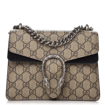 Gucci GG Supreme Monogram Mini Dionysus Shoulder Bag Black 1 of 11