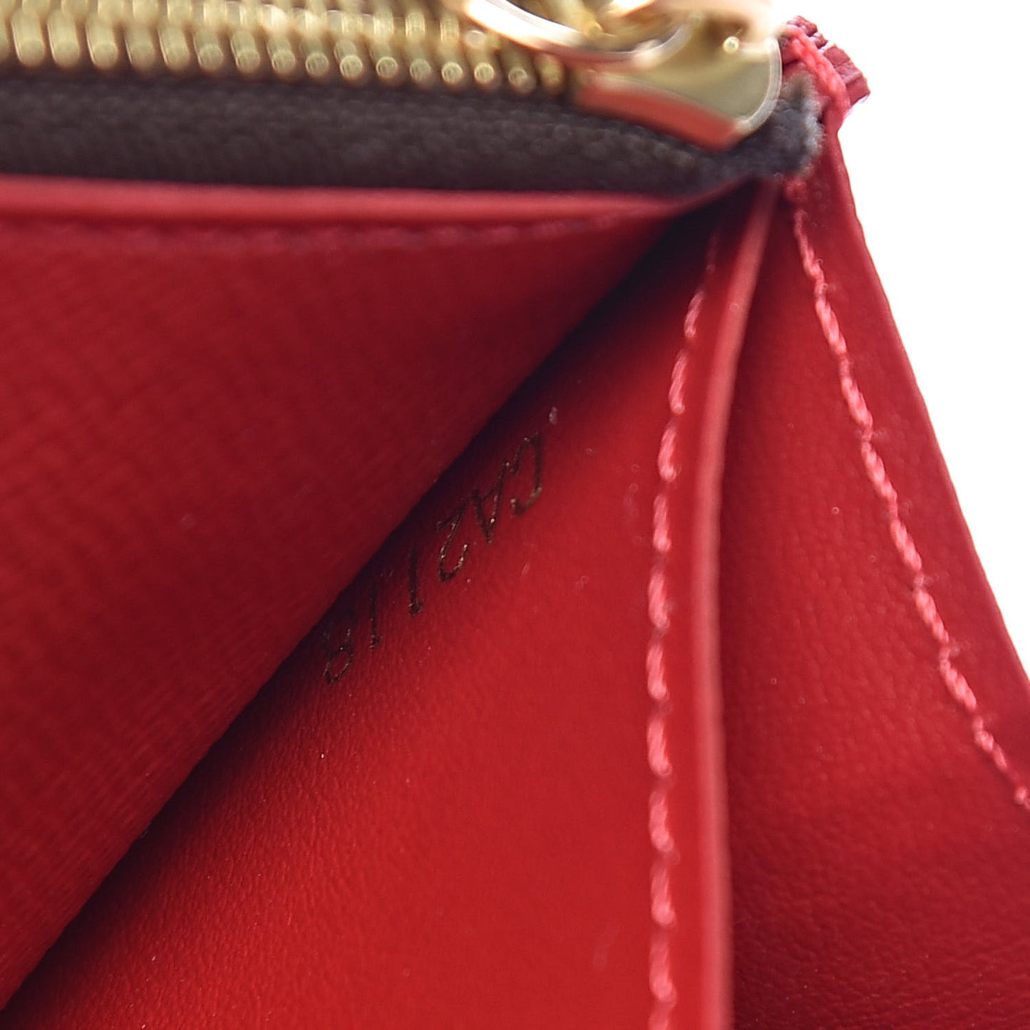 Damier Ebene Caissa Wallet Cherry