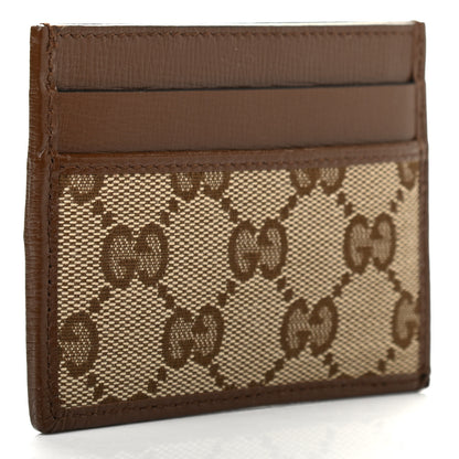 Balenciaga X GUCCI GG Monogram Azalea Calfskin Neo Classic Card Holder Beige Ebony Brown Sugar 3 of 6