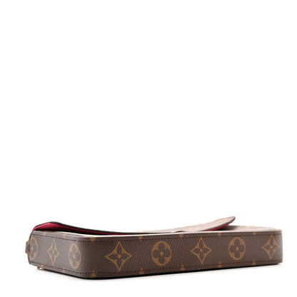 Louis Vuitton Monogram Pochette Felicie Chain Wallet Fuchsia 4 of 10