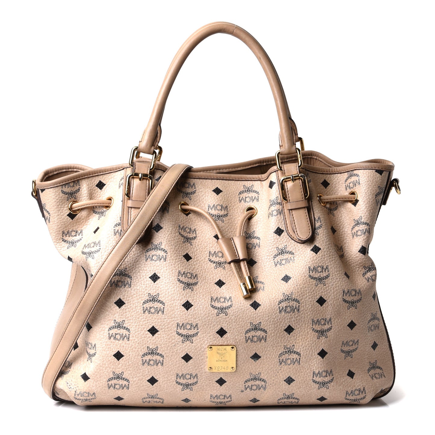 Visetos Medium Drawstring Shopper Beige
