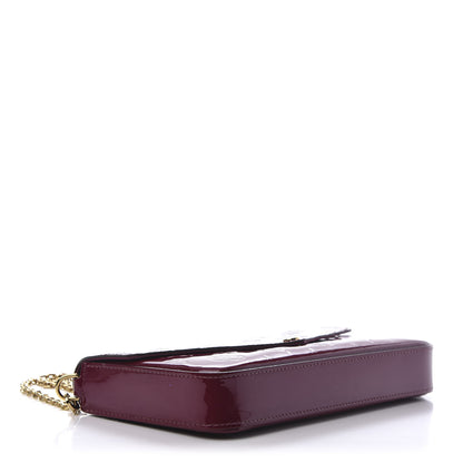 Louis Vuitton Vernis Felicie Chain Wallet Magenta 4 of 10