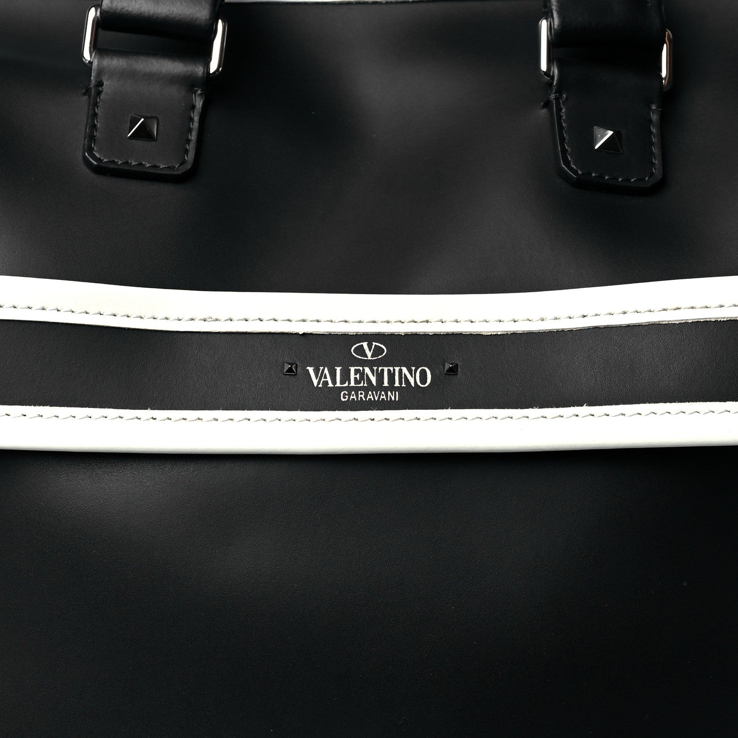 Valentino Garavani Nappa Rockstud Foldable Tote Black 6 of 8