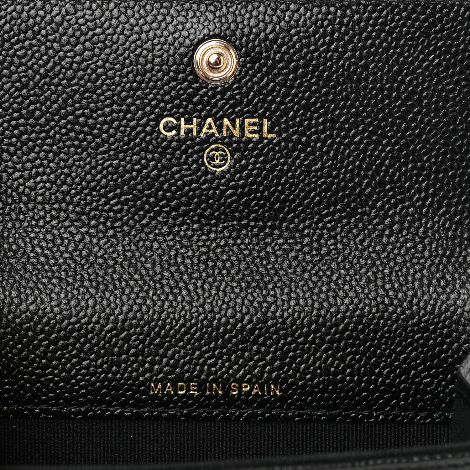 Chanel Caviar Quilted Chain CC Flap Card Holder Black 6 of 8