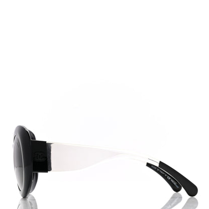 Chanel Signature Oval Polarized Sunglasses 5265 Black 3 of 8