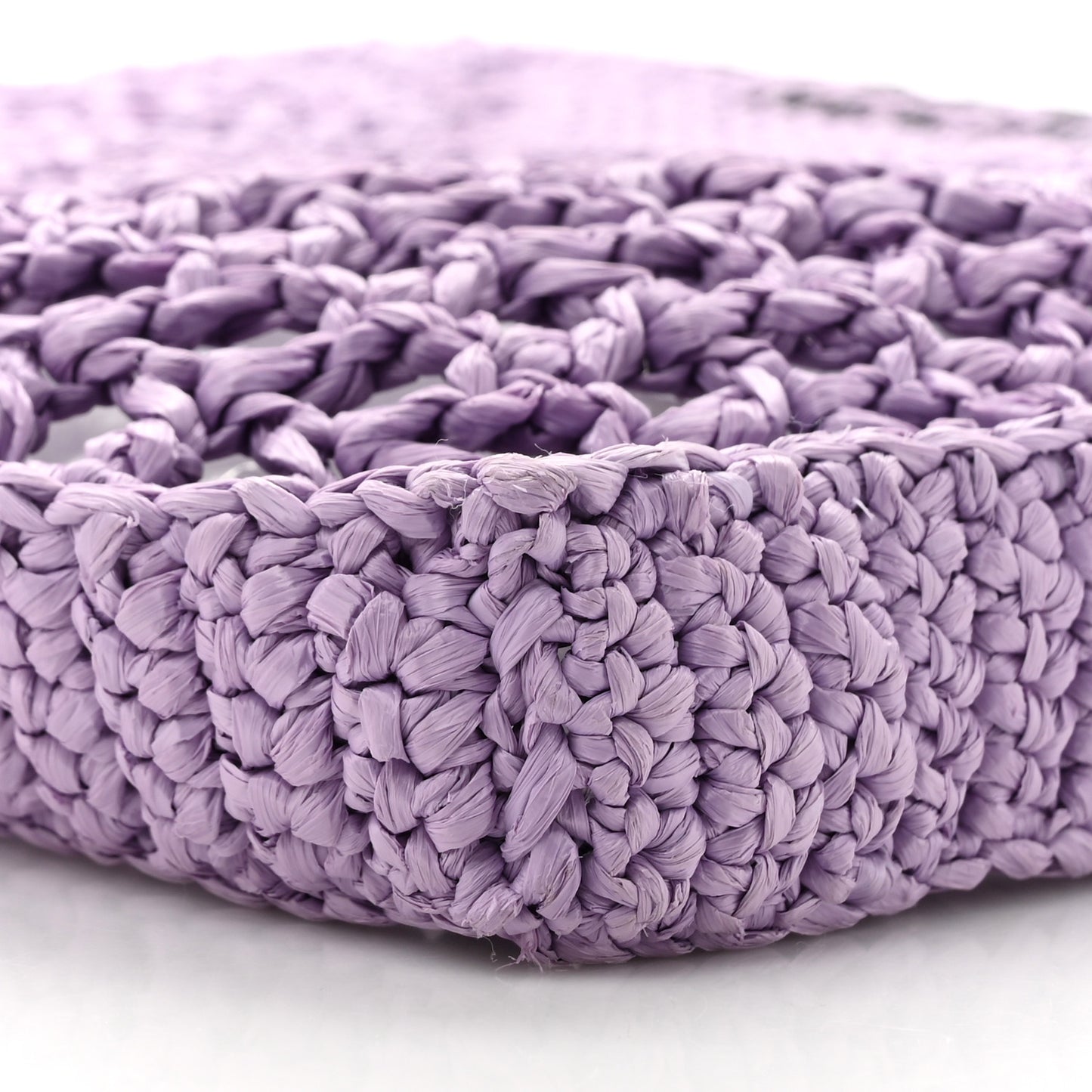 Yarn Raffia Effect Crochet Logo Embroidered Tote Bag Lilium