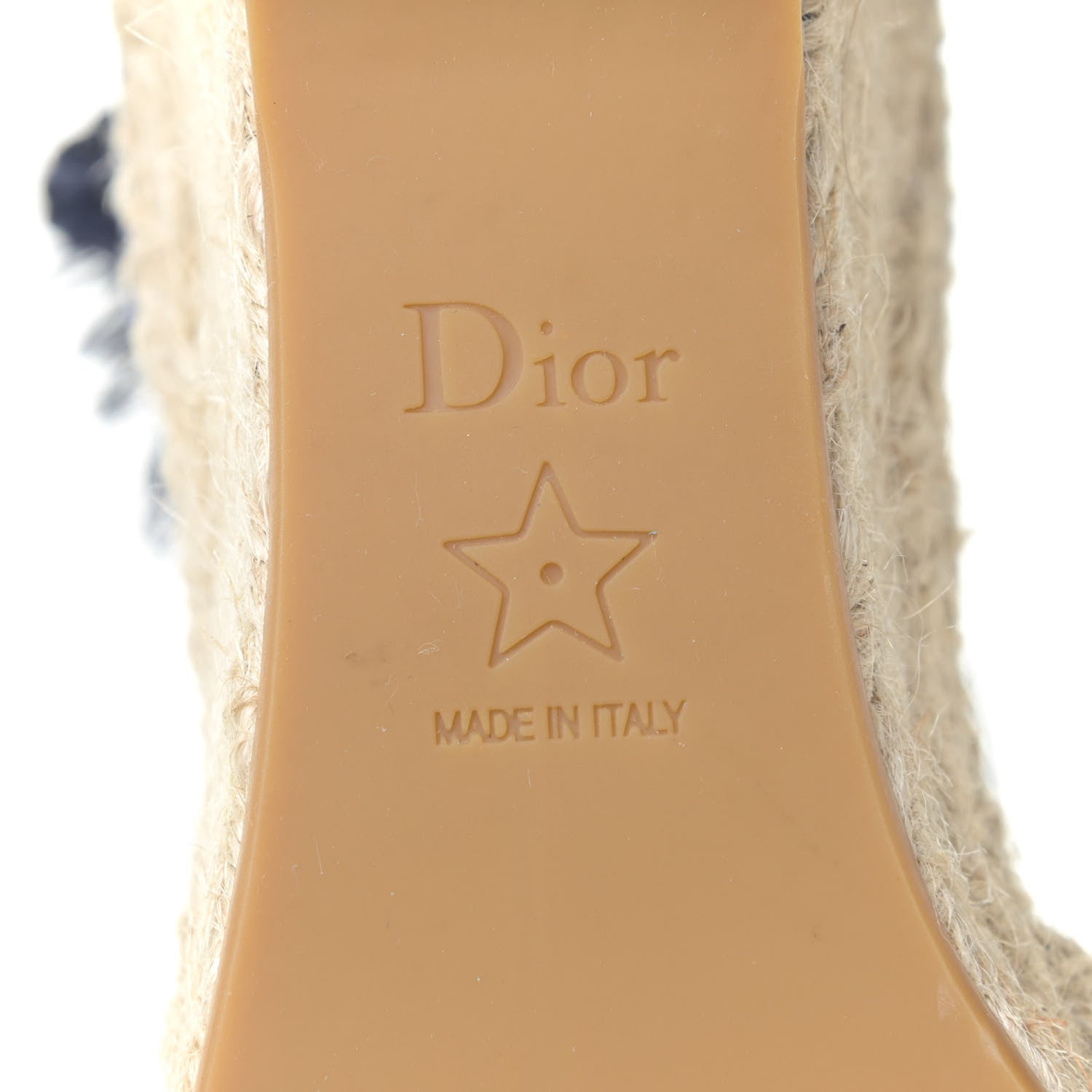 Christian Dior Canvas Embroidered Granville Ankle Tie Espadrille Wedges 40 Indigo Blue 11 of 13