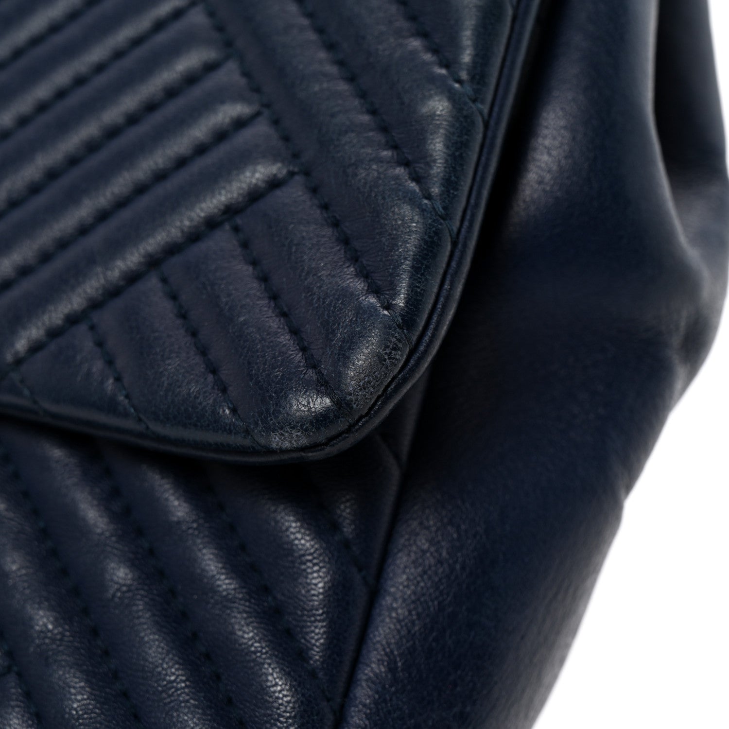 Chanel Lambskin Quilted Large CC Crossing Flap Navy 10 of 11
