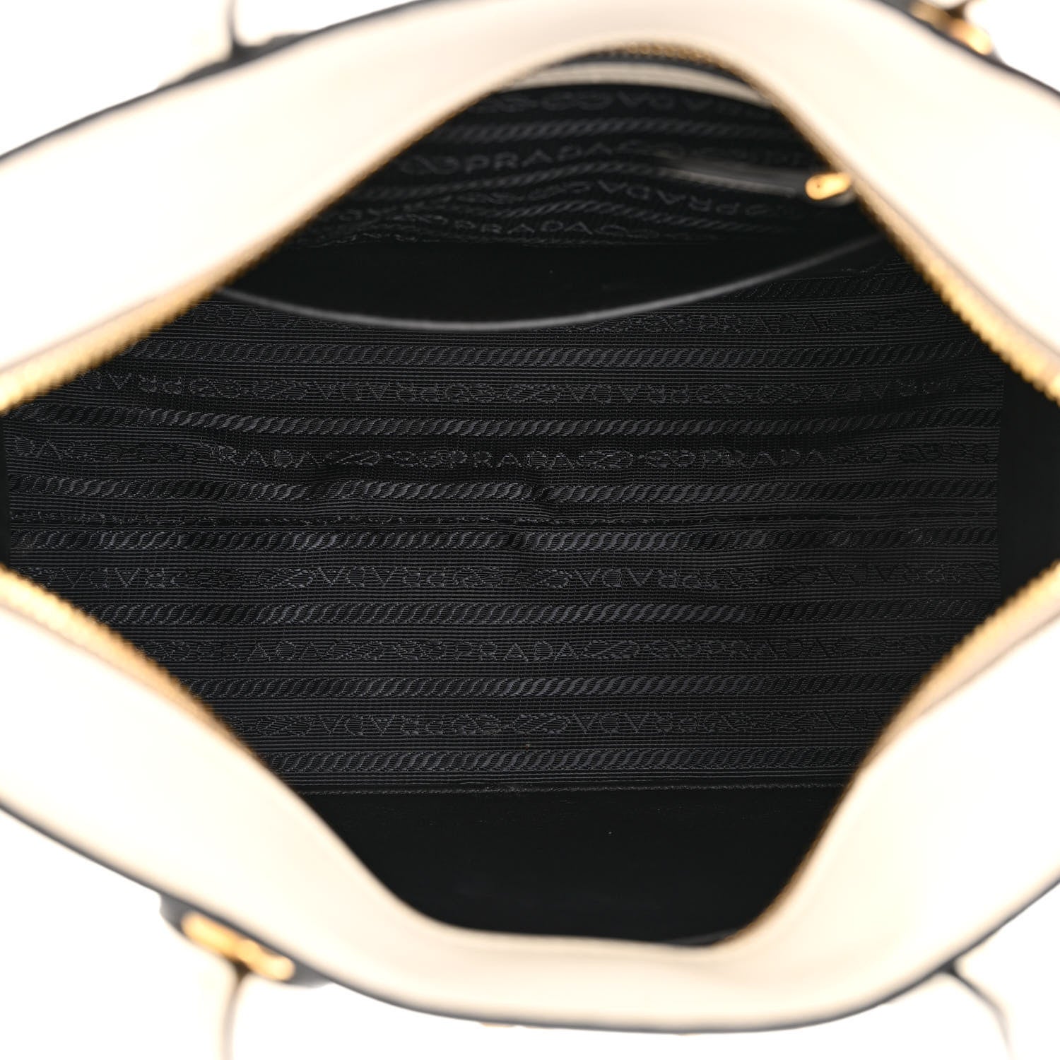 Prada Saffiano City Calfskin Bibliothèque Top Handle White 5 of 13