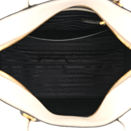 Prada Saffiano City Calfskin Bibliothèque Top Handle White 5 of 13