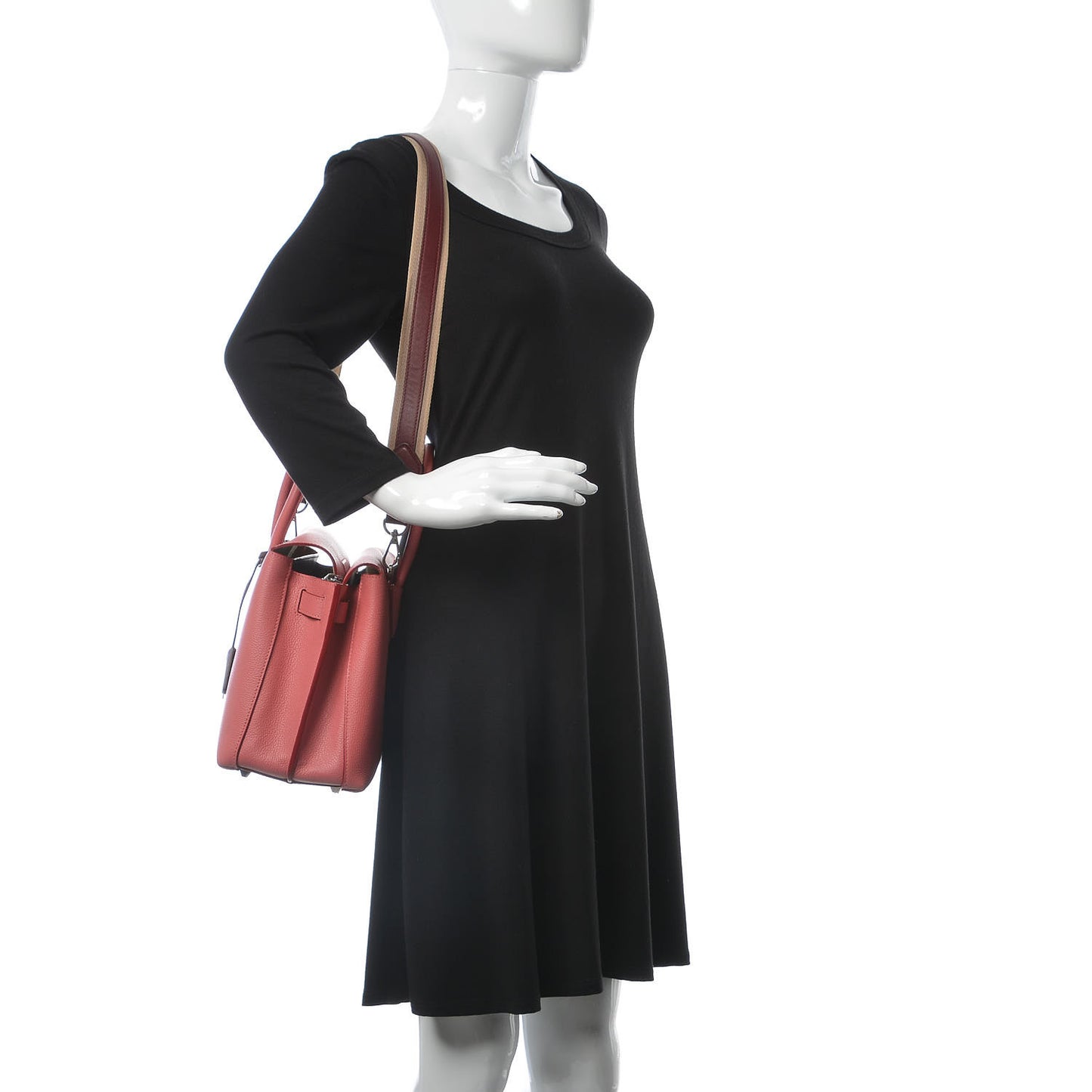 Grained Calfskin Medium Milla Tote Pink