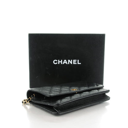 Chanel Caviar Quilted Wallet On Chain WOC Black 4 of 8