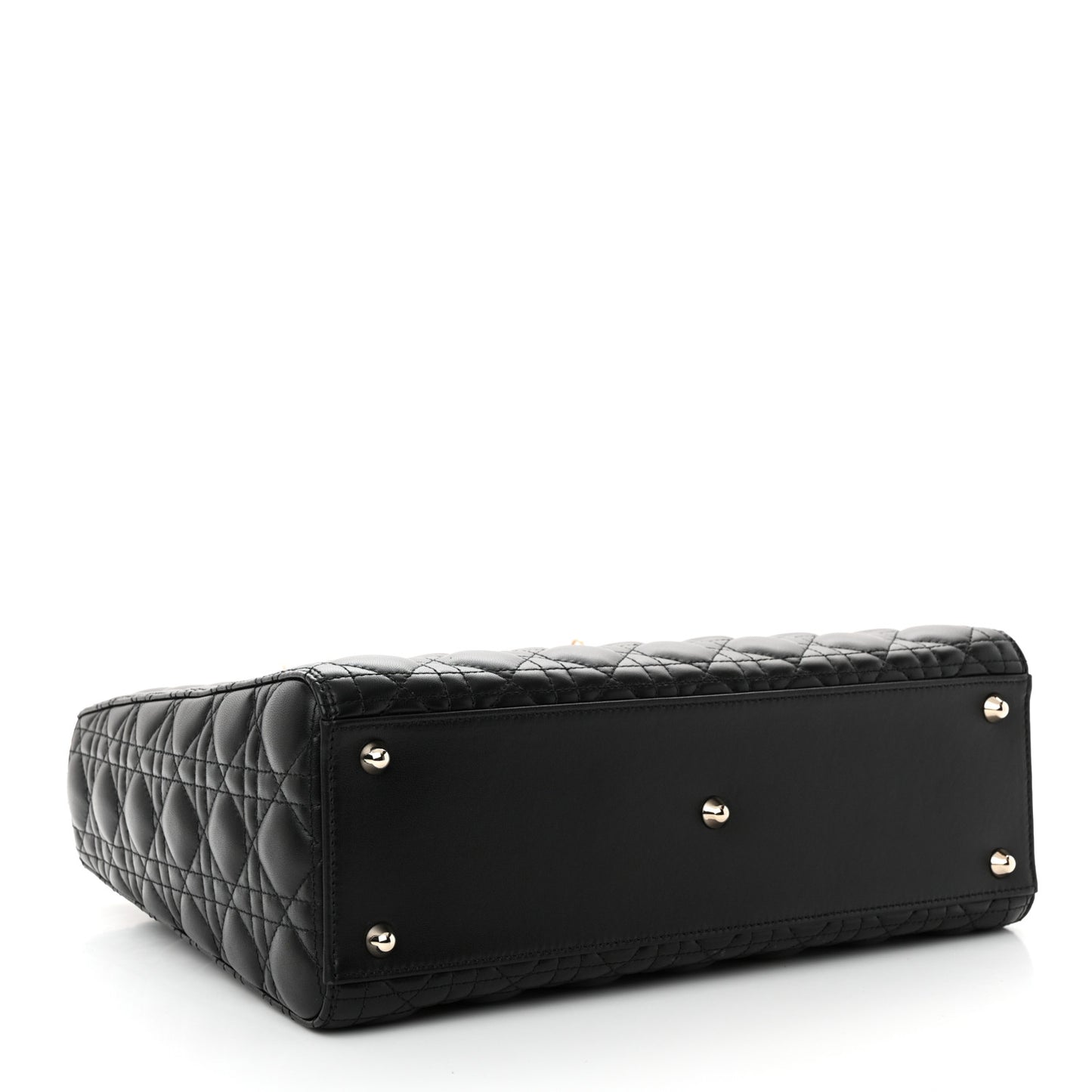 Lambskin Cannage Large Lady Dior Black