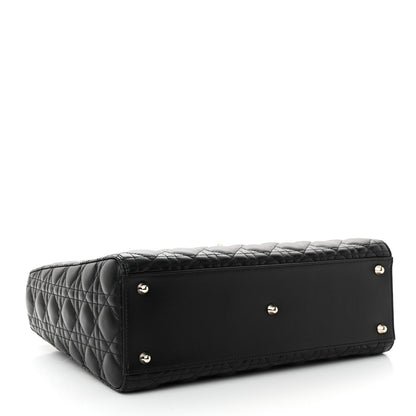 Christian Dior Lambskin Cannage Large Lady Dior Black 4 of 10