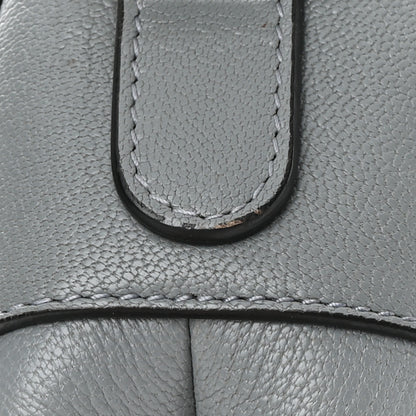 Christian Dior Grained Calfskin Saddle Bag Grey Stone 12 of 12