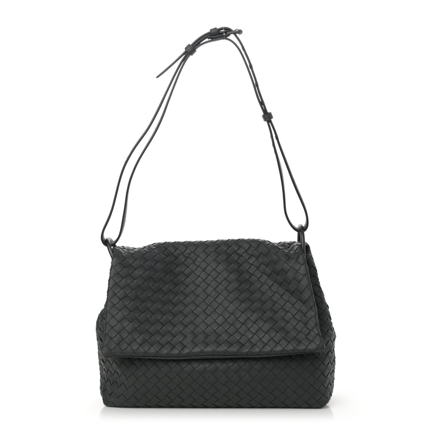Bottega Veneta Nappa Intrecciato Flap Shoulder Bag Ardoise 1 of 10