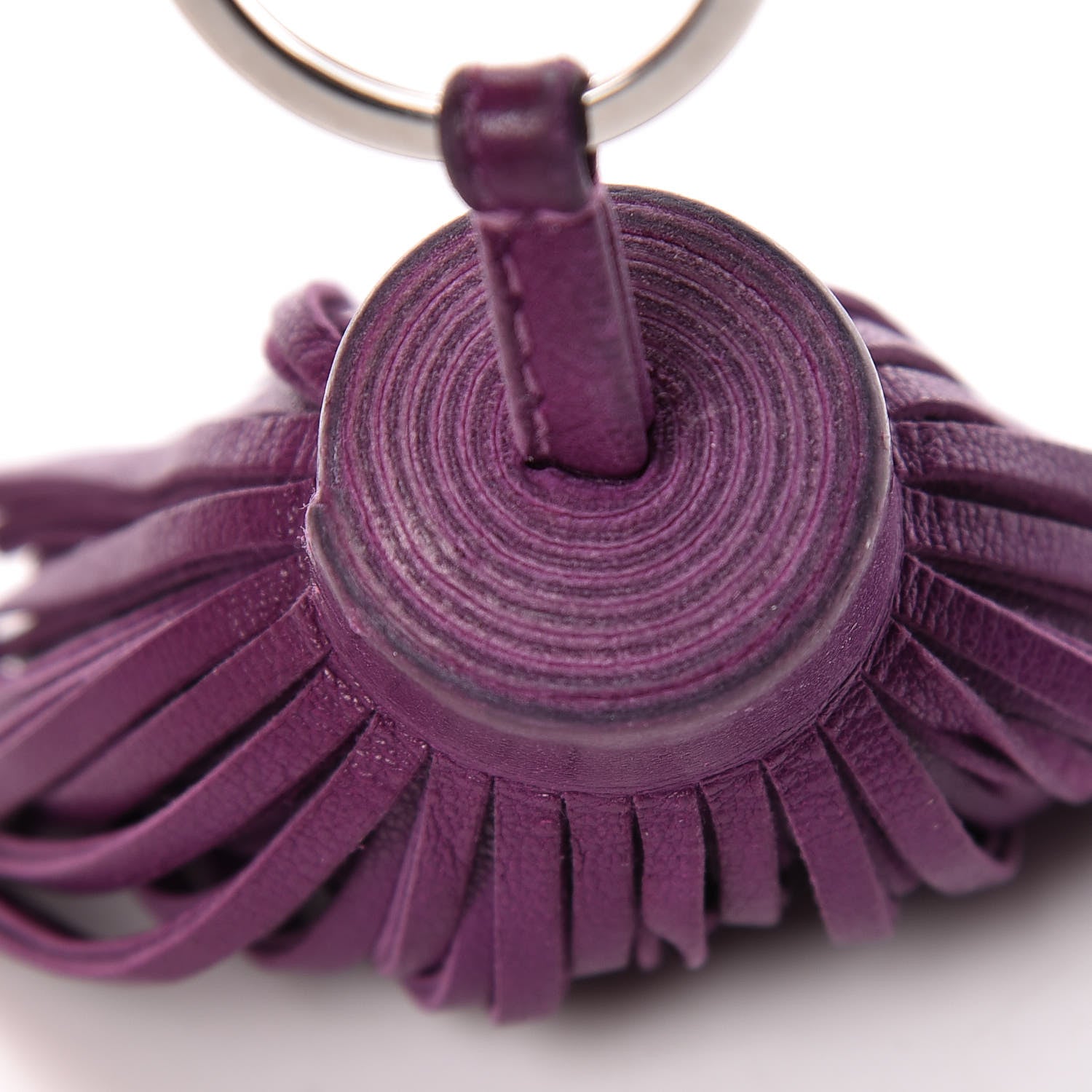 Hermes Lambskin Carmen Tassel Key Holder Violet 6 of 8