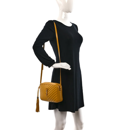 Saint Laurent Calfskin Matelasse Monogram Lou Camera Bag Safran 2 of 9