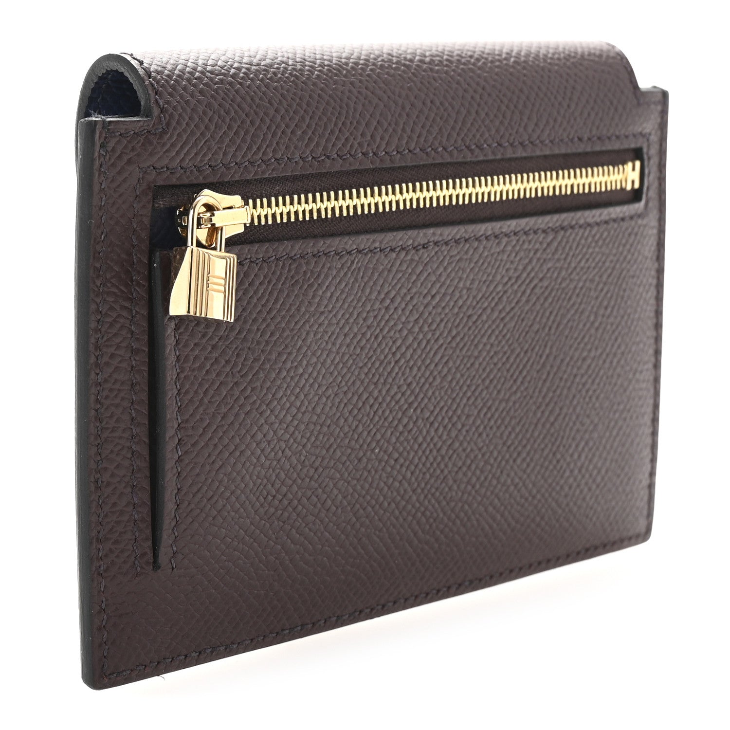 Hermes Epsom Tricolor Kelly Pocket Compact Wallet Black Rouge H Bleu Saphir 3 of 7