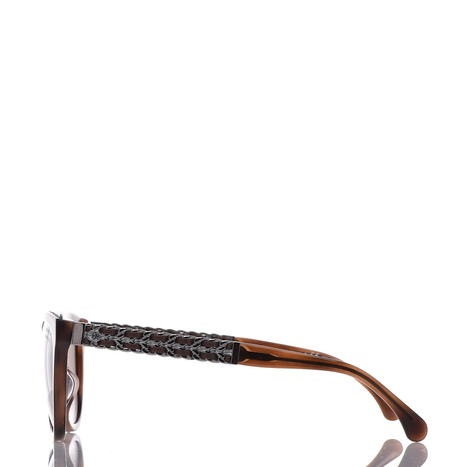 Chanel Lambskin Chain Polarized Sunglasses 5361-Q Brown 3 of 8