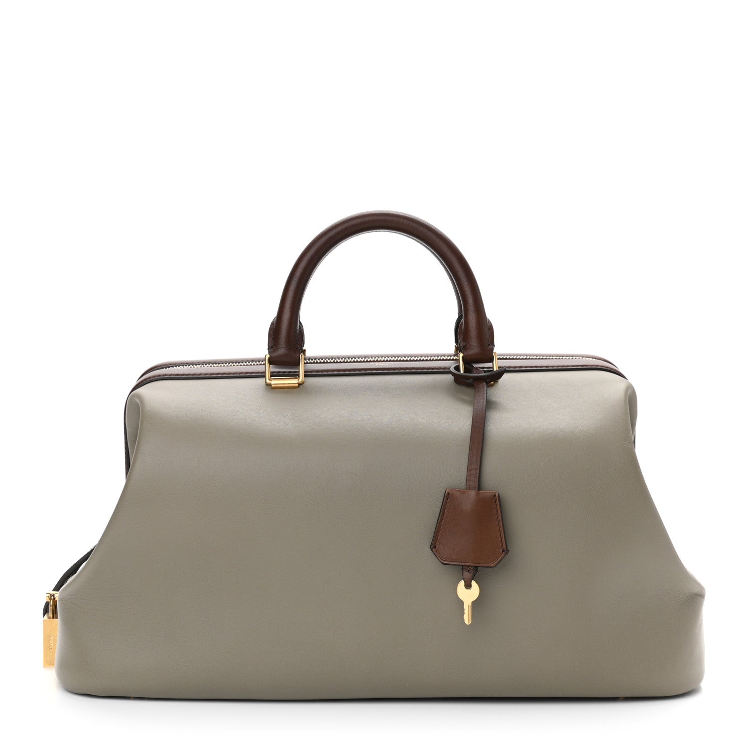Celine Satin Calfskin Long Frame Doctor Bag Taupe 2 of 9