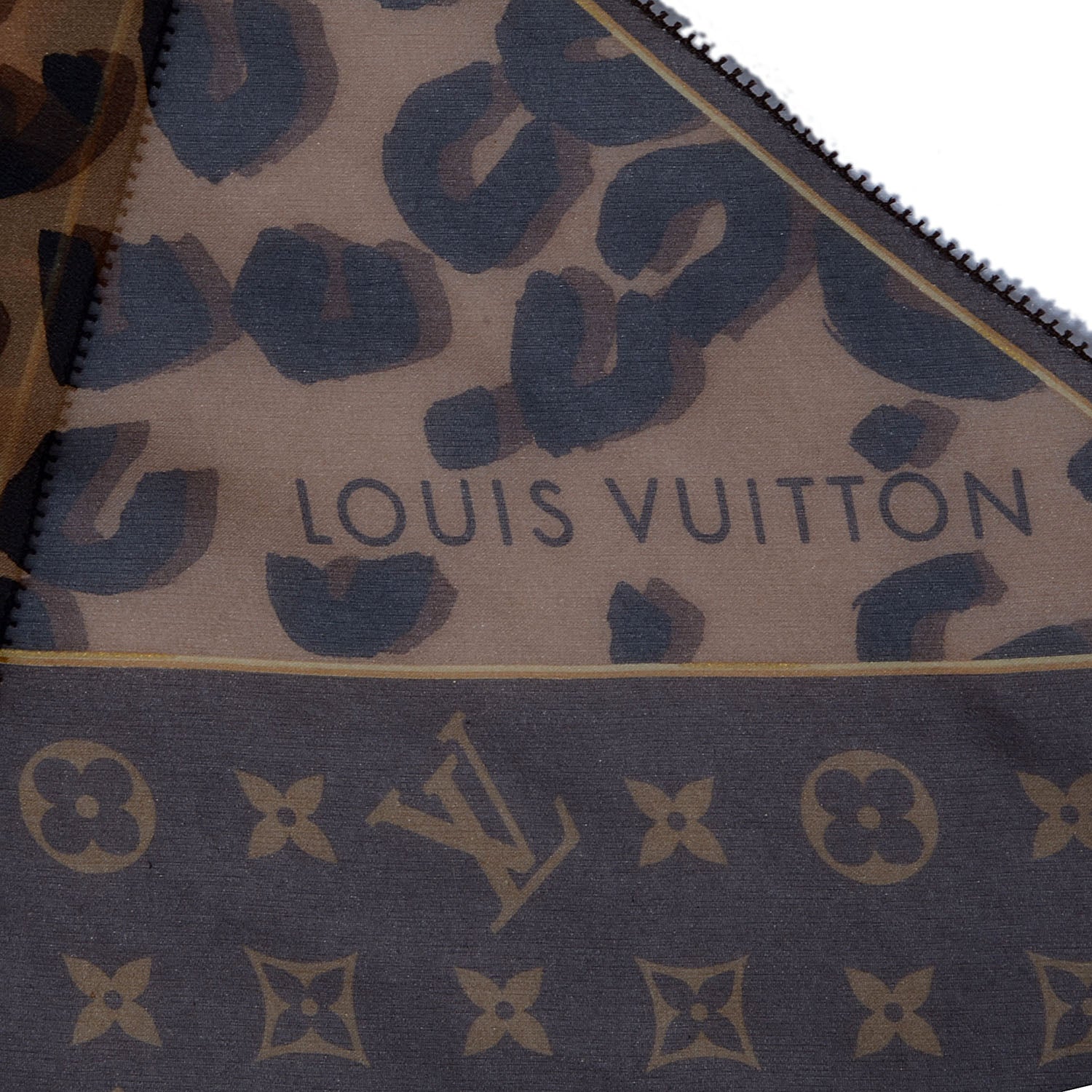 Louis Vuitton Silk Crepe Leopard Monogram Scarf 4 of 7