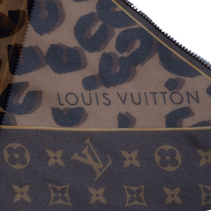 Louis Vuitton Silk Crepe Leopard Monogram Scarf 4 of 7