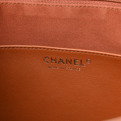 Chanel Calfskin Quilted Braided Handle Chain Hobo Brown 6 of 10