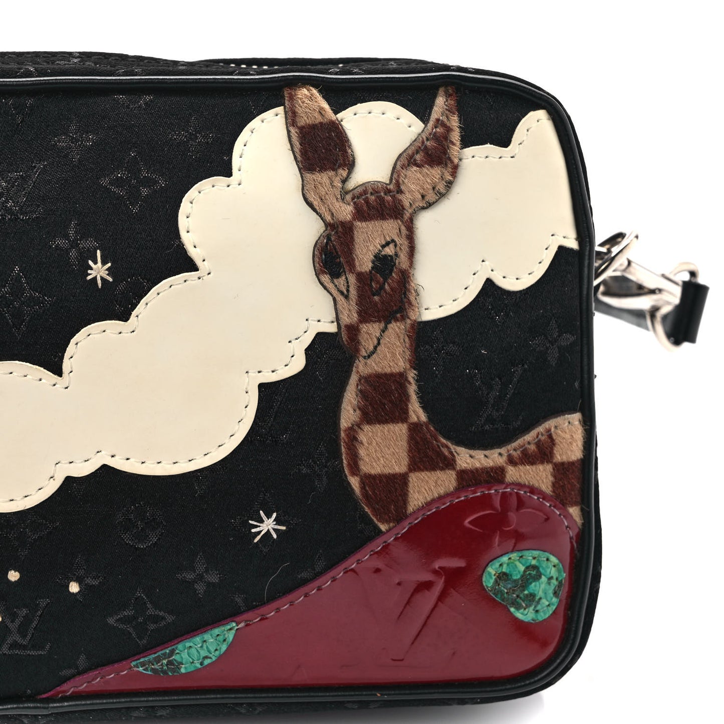 Satin Mini Monogram Conte De Fees Pochette Black