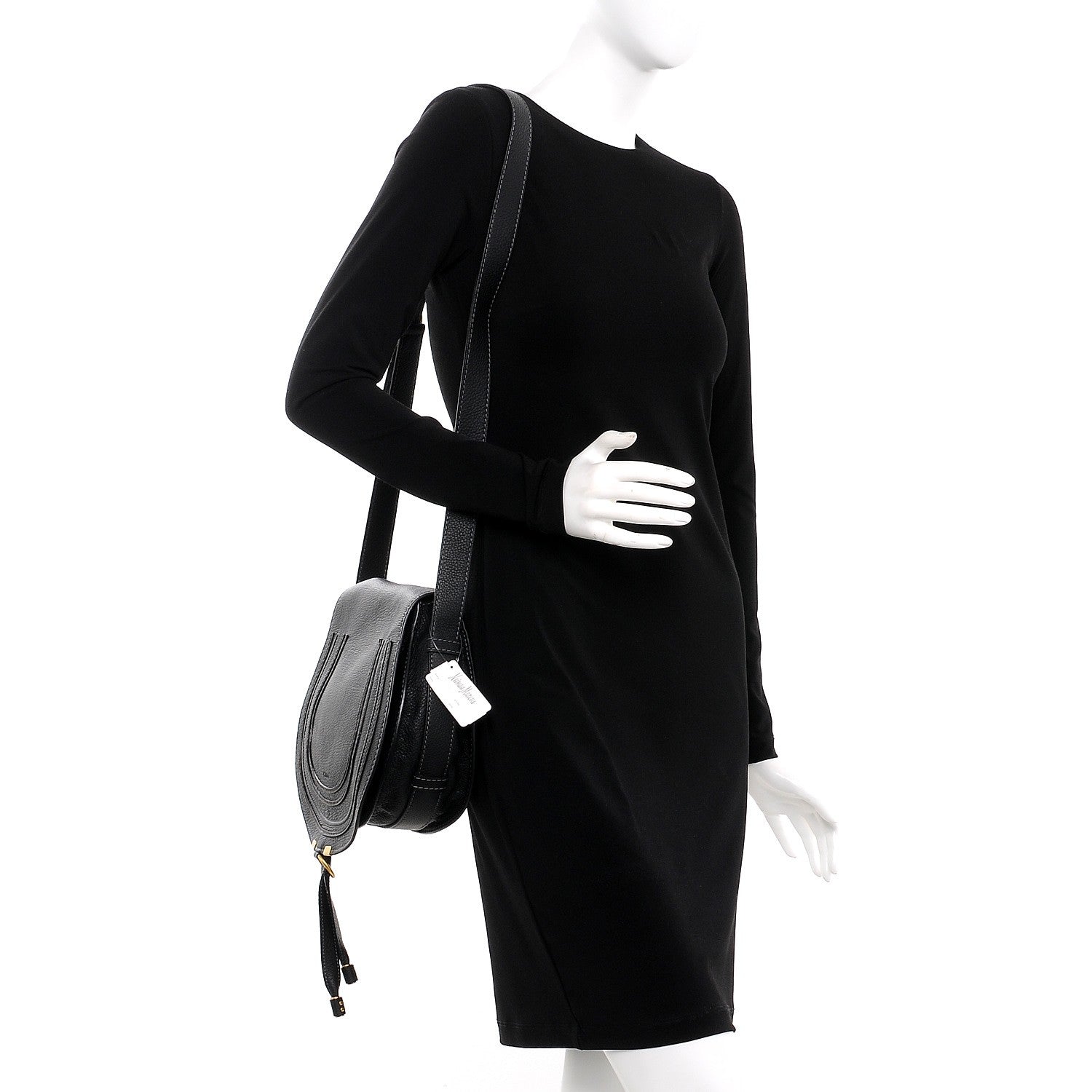 Chloe Calfskin Medium Marcie Round Crossbody Bag Black 2 of 9