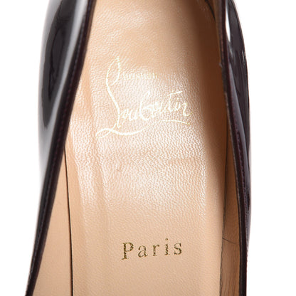 Christian Louboutin Patent Pigalle Plato 120 Pumps 39 Lie De Vin 10 of 13