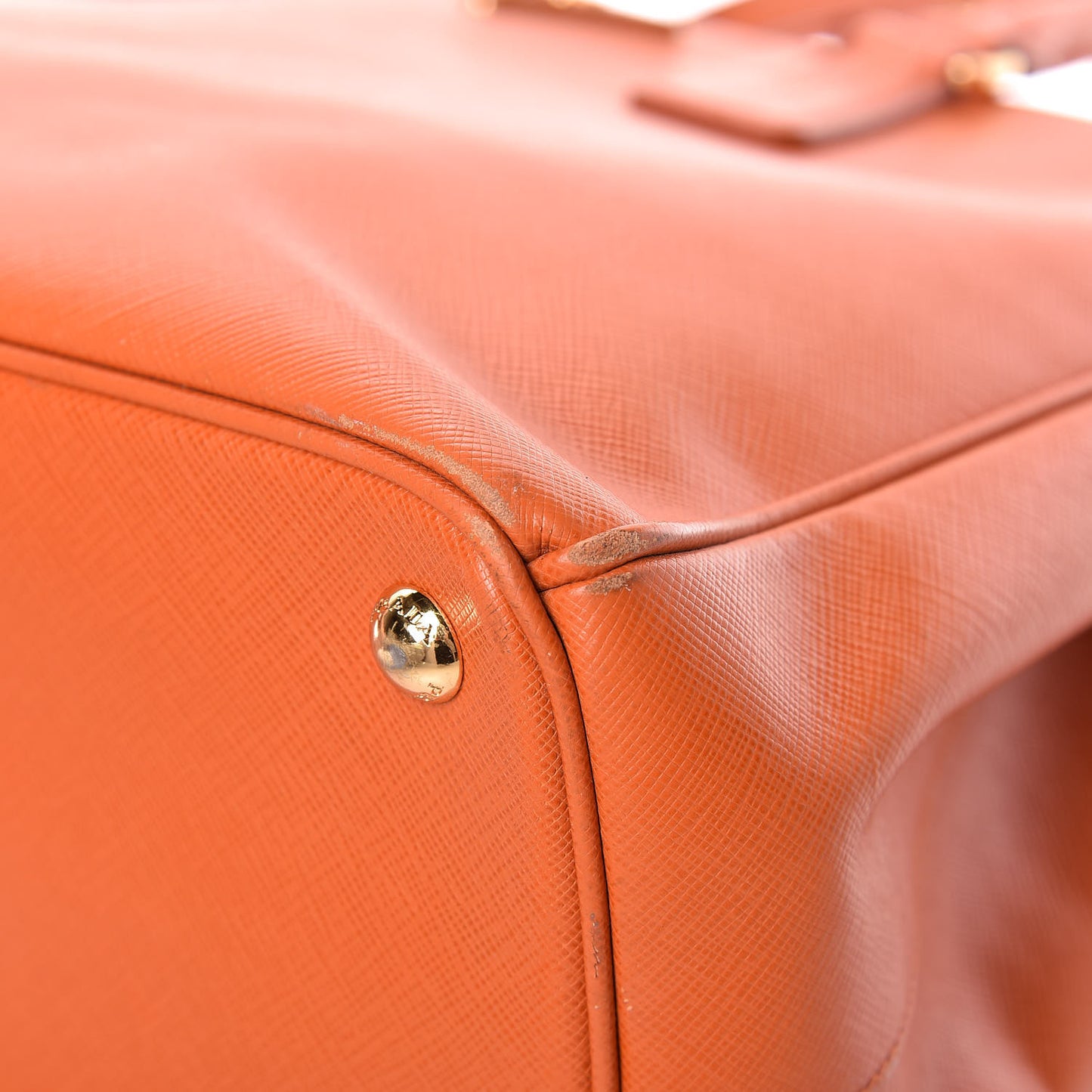 Saffiano Medium Galleria Double Zip Tote Papaya