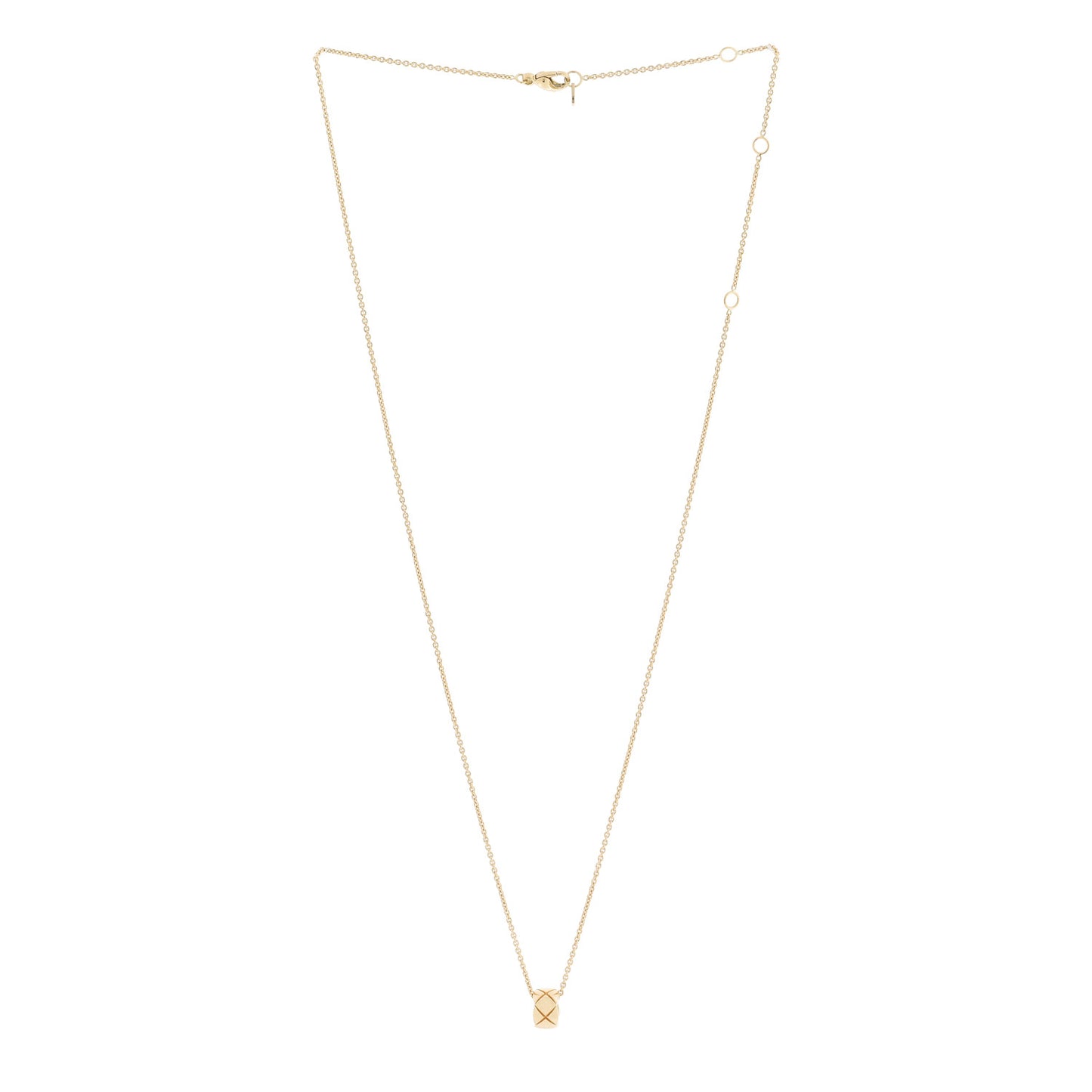 18K Yellow Gold Coco Crush Small Round Pendant Necklace